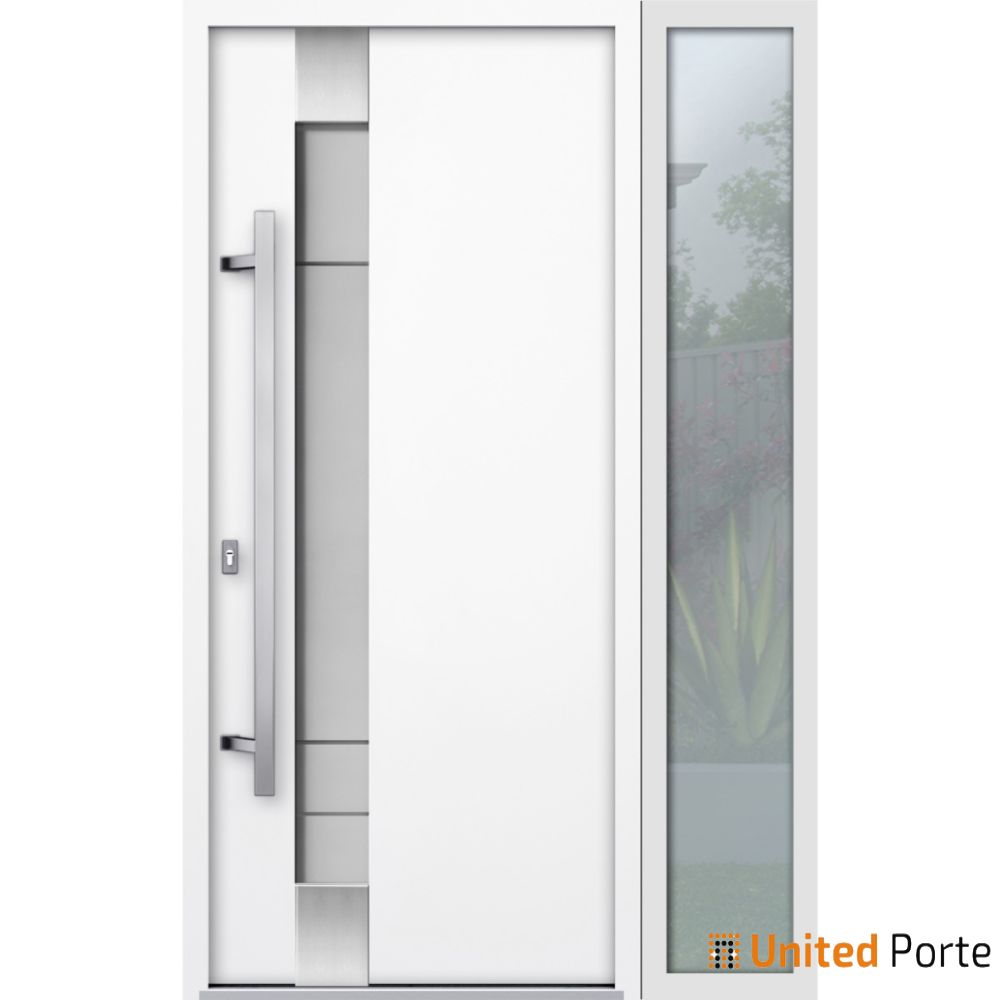 Front Exterior Prehung Steel Door | Single Modern Painted Door | 1713