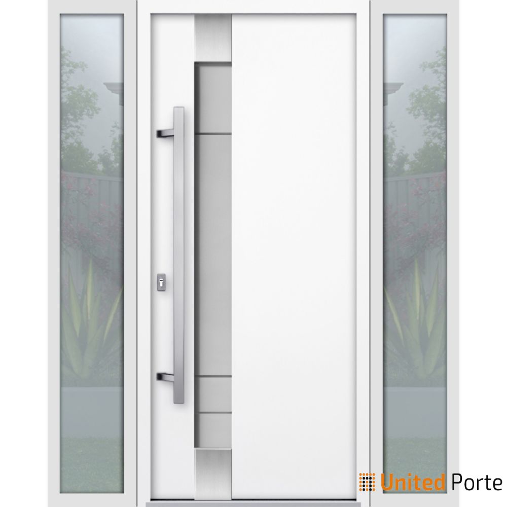 Front Exterior Prehung Steel Door | Single Modern Painted Door | 1713