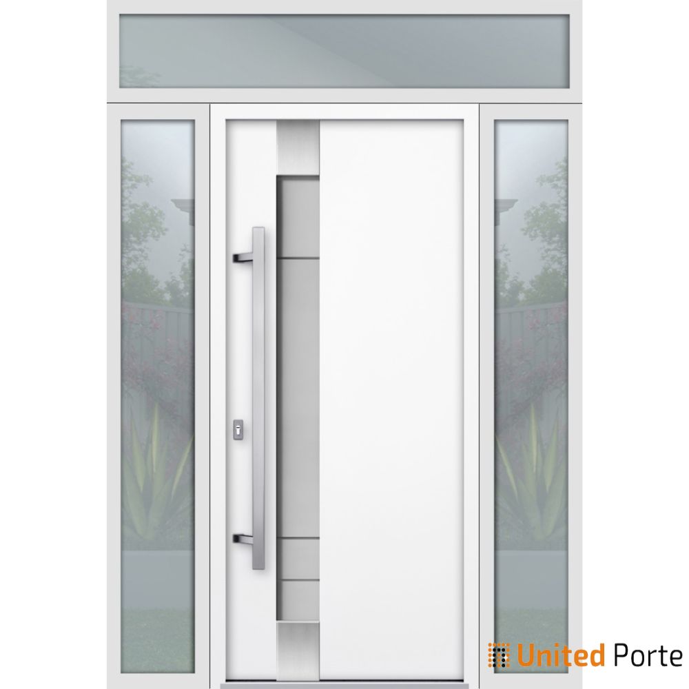 Front Exterior Prehung Steel Door | Single Modern Painted Door | 1713