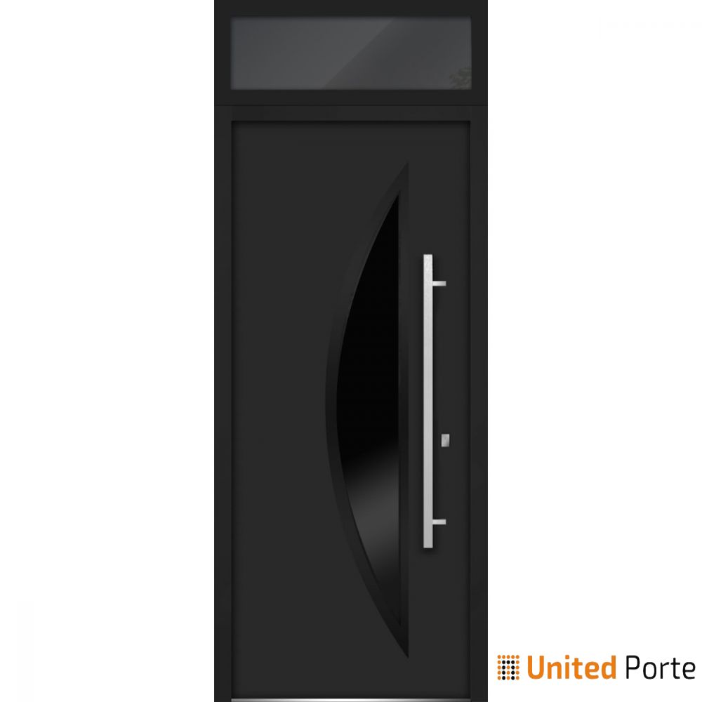 Front Exterior Prehung Steel Door | Stainless Inserts Single Modern Painted Door | Buy Doors Online