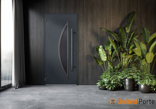 Front Exterior Prehung Steel Door | Stainless Inserts Single Modern Painted Doors | Buy Doors Online