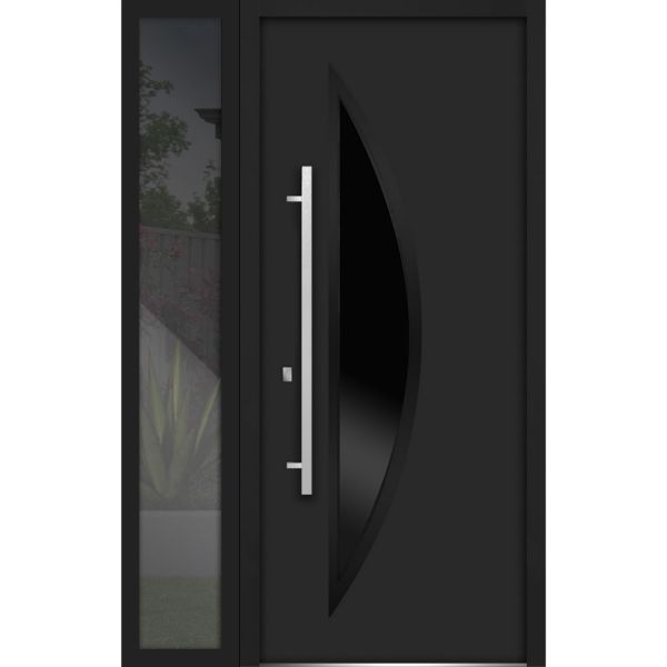Front Exterior Prehung Steel Door | Stainless Inserts Single Modern Painted Doors | Buy Doors Online