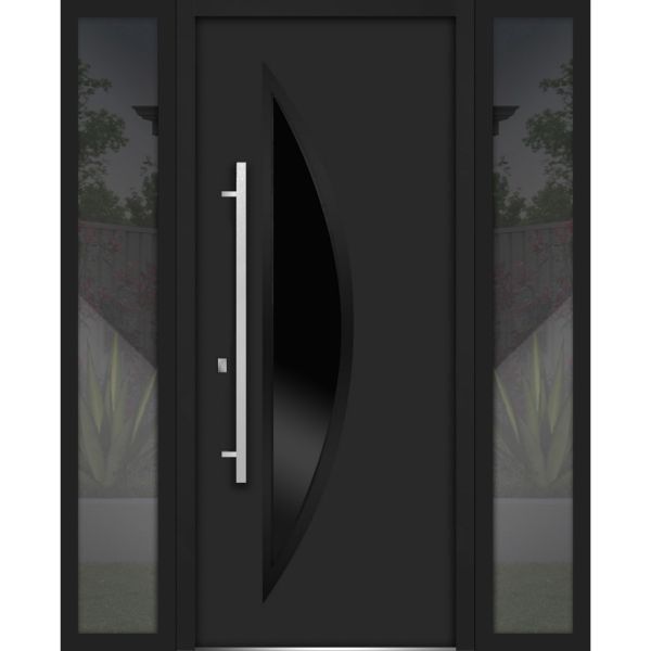 Front Exterior Prehung Steel Door | Stainless Inserts Single Modern Painted Doors | Buy Doors Online