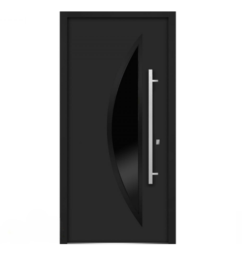 Front Exterior Prehung Steel Door | Stainless Inserts Single Modern Painted Doors | Buy Doors Online
