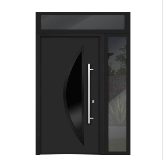 Front Exterior Prehung Steel Door | Stainless Inserts Single Modern Painted Doors | Buy Doors Online