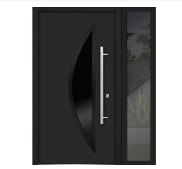 Front Exterior Prehung Steel Door | Stainless Inserts Single Modern Painted Doors | Buy Doors Online
