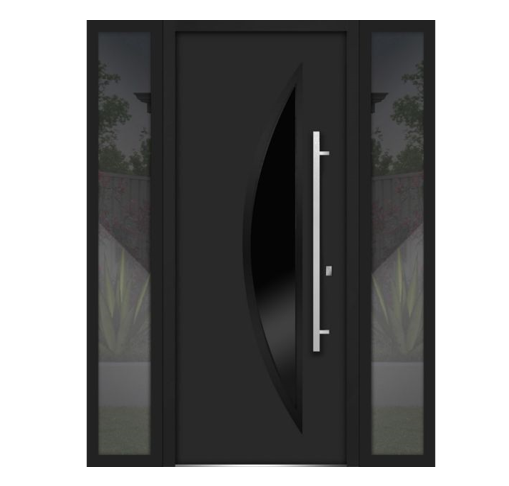 Front Exterior Prehung Steel Door | Stainless Inserts Single Modern Painted Doors | Buy Doors Online