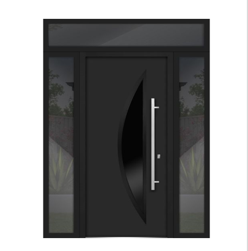 Front Exterior Prehung Steel Door | Stainless Inserts Single Modern Painted Doors | Buy Doors Online