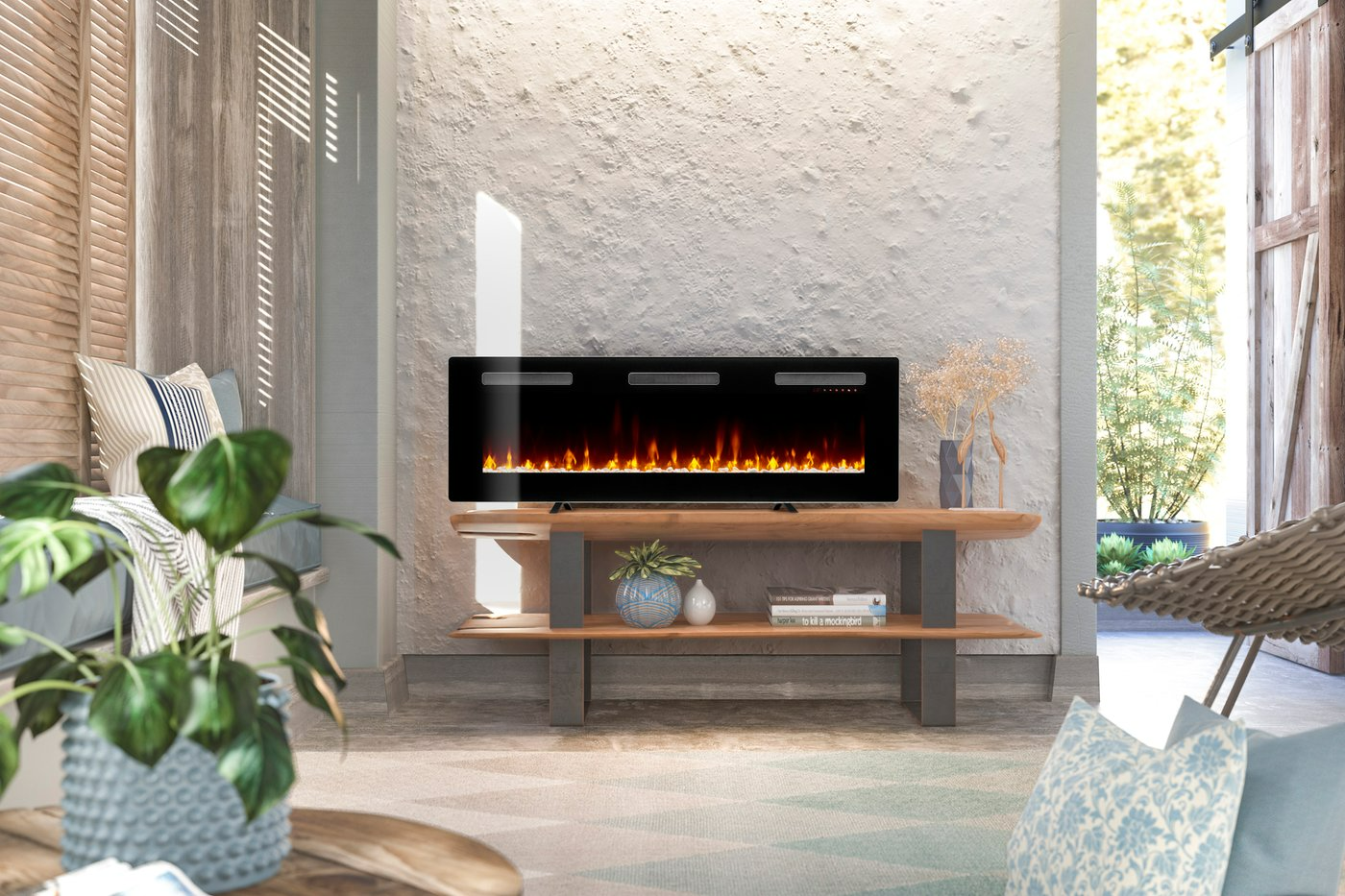 Wall | Built-In Linear Electric Fireplace | Dimplex - 60" Sierra
