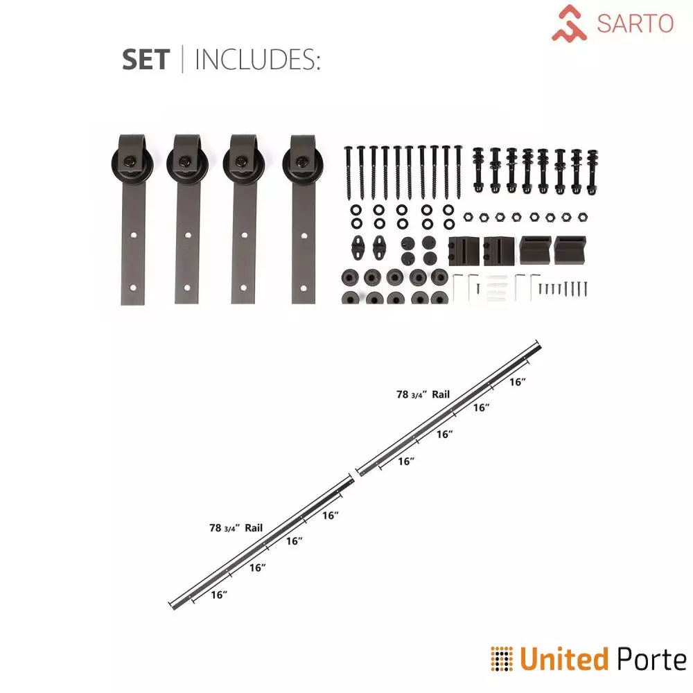 Sliding Barn Door with Hardware | Lite Wooden Solid Panel Interior Doors | Buy Doors Online