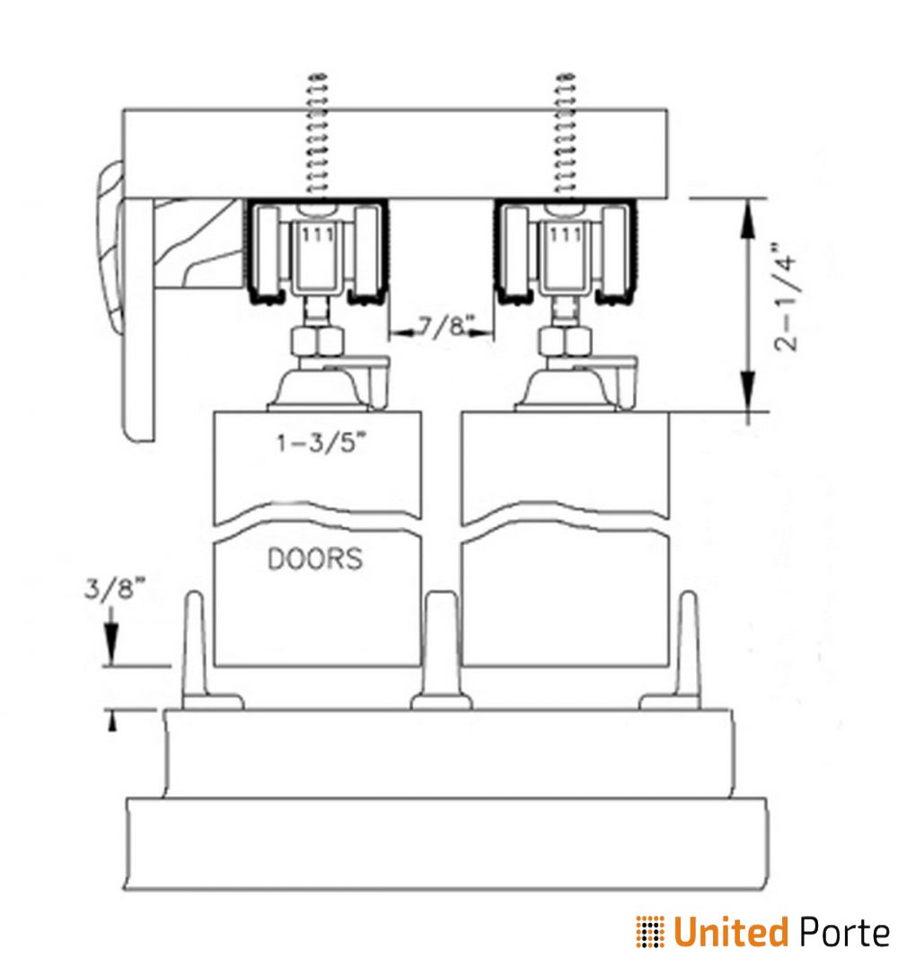 Sliding Closet Bypass Door with Clear Glass | Wood Solid Bedroom Wardrobe Doors | Buy Doors Online