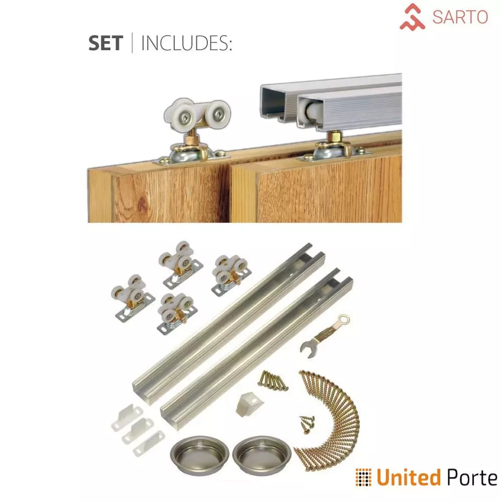 Sliding Closet Bypass Doors with Hardware | Kitchen Lite Wooden Solid Bedroom Wardrobe Doors | Buy Doors Online