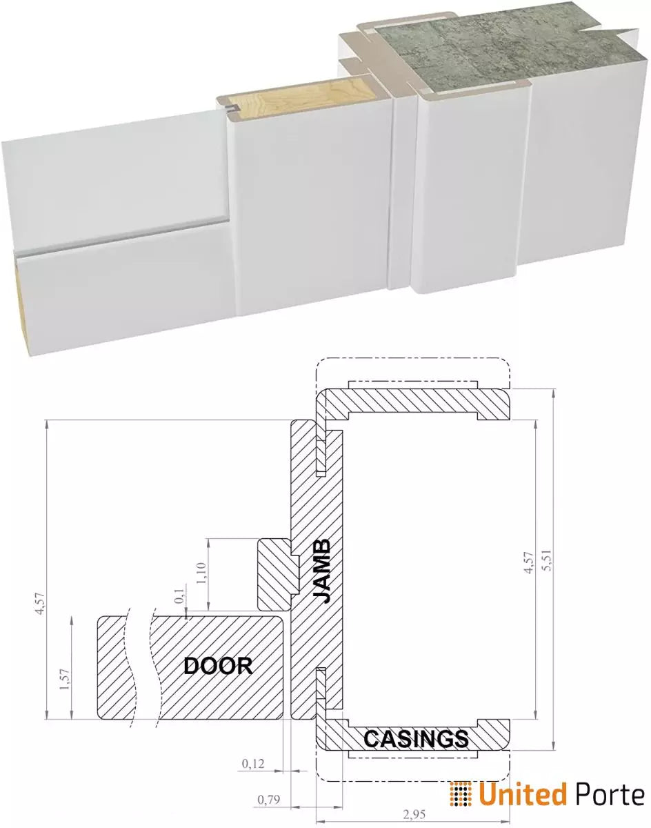 Solid Interior French Door with Mirror | Bathroom Bedroom Sturdy Doors | Buy Doors Online