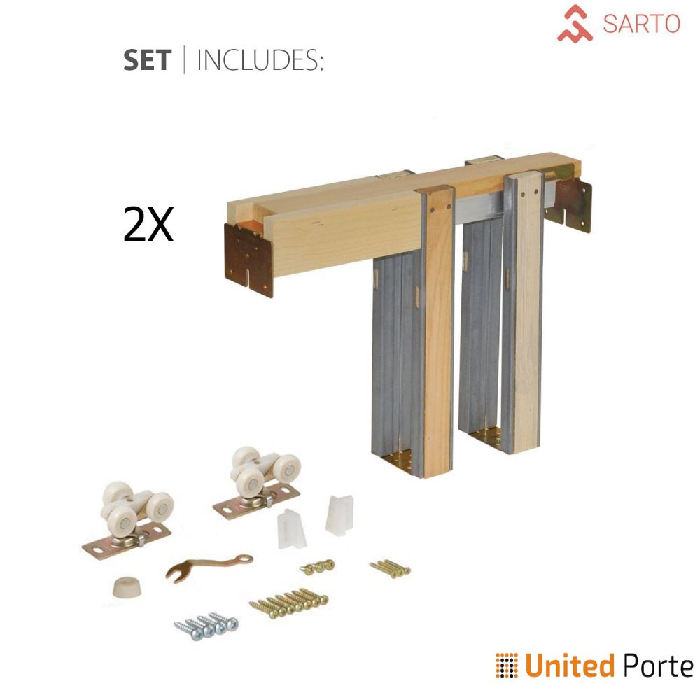 Modern Pocket Doors with Decorative Panels | Solid Wood Interior Bedroom Sliding Closet Door | Buy Doors Online