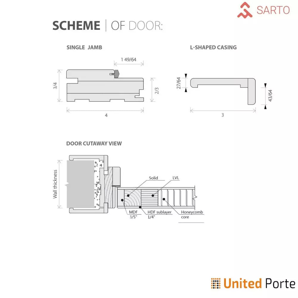 Solid Interior French Door with Frosted Glass | Bathroom Bedroom Sturdy Doors | Buy Doors Online