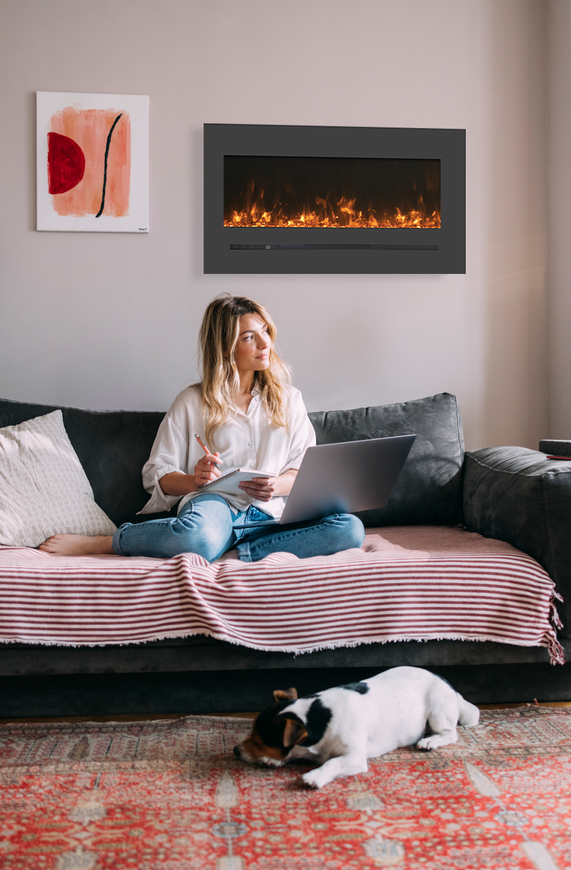 Linear Electric Fireplace | WM-FML-STL | Amantii | Wall Mount | Buy Fireplaces online