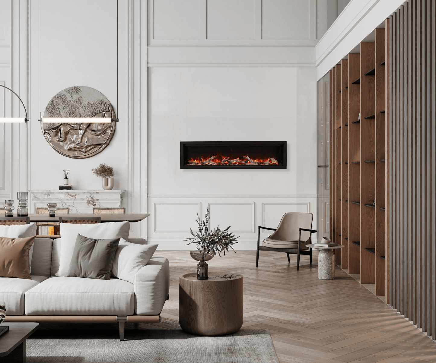 Symmetry Smart Electric Fireplace | Amantii | Optional Surround | Wifi Enabled | Buy Fireplaces Online