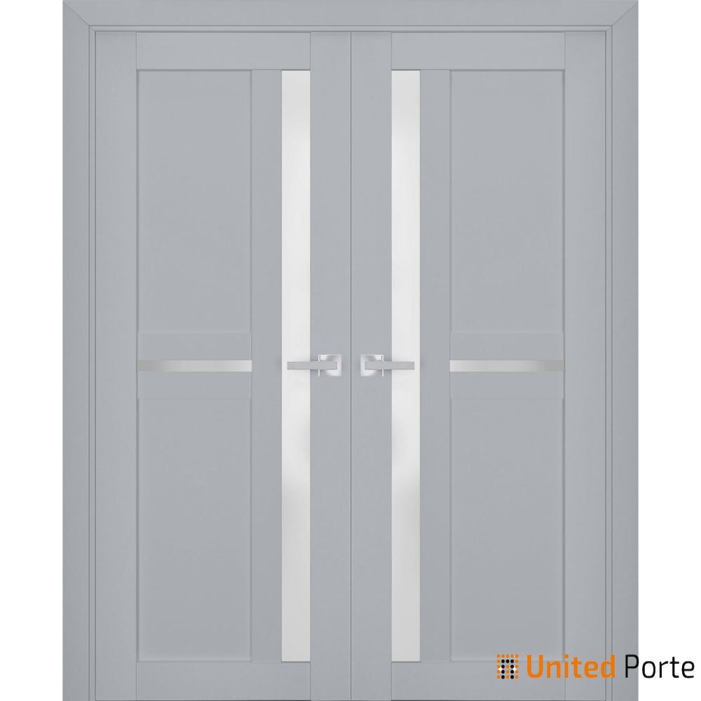 Interior Solid French Door with Frosted Glass | Bathroom Bedroom Sturdy Doors | Buy Doors Online