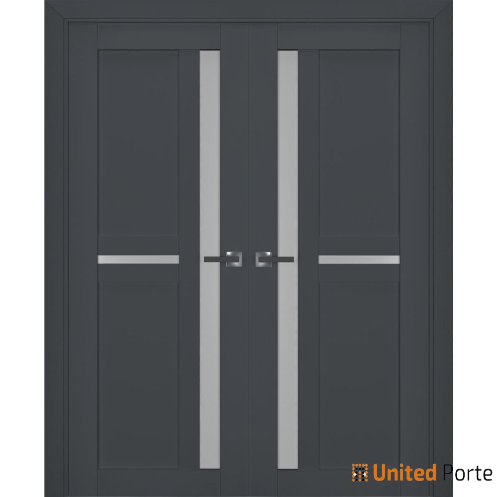 Interior Solid French Door with Frosted Glass | Bathroom Bedroom Sturdy Doors | Buy Doors Online