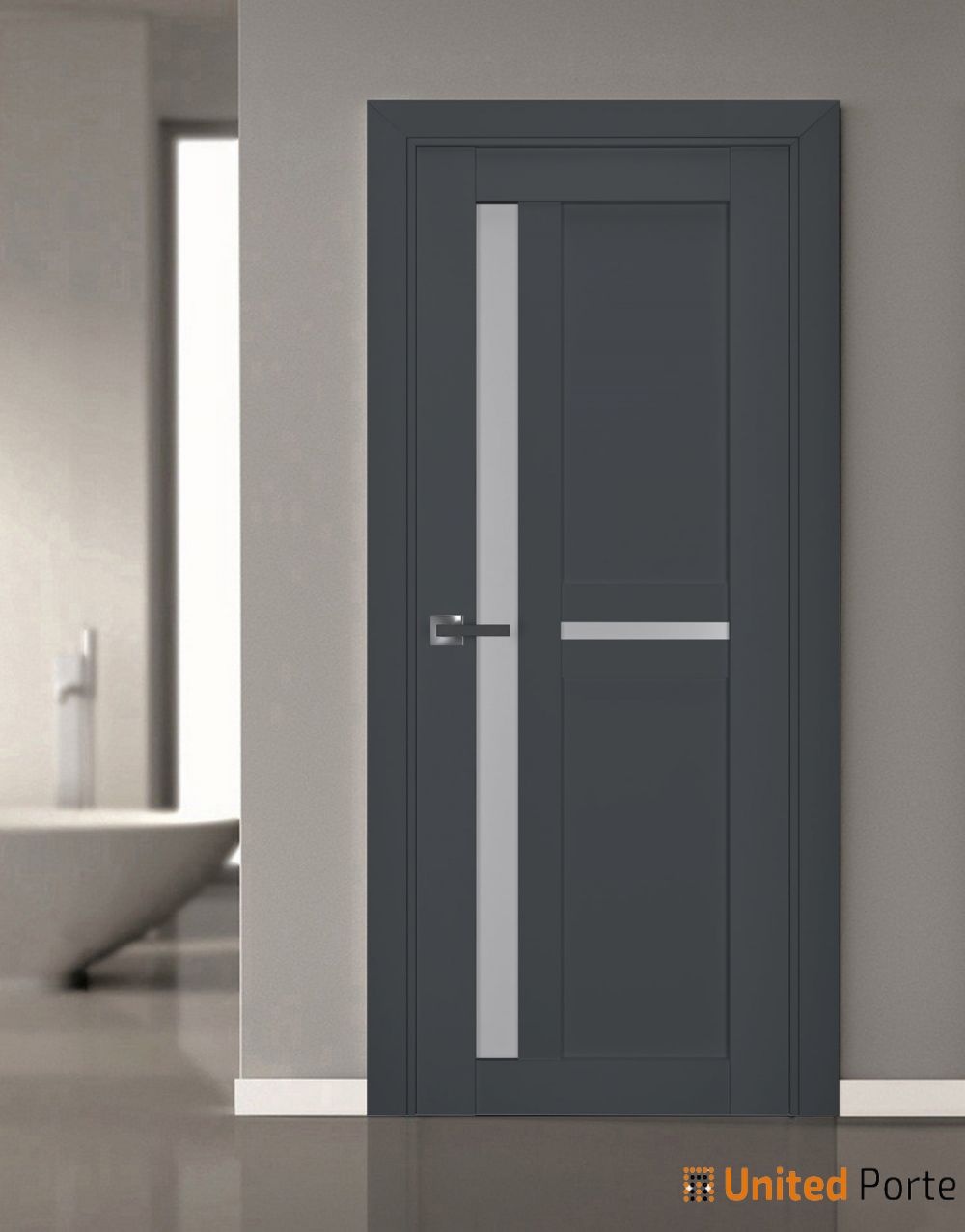 Interior Solid French Door with Frosted Glass | Bathroom Bedroom Sturdy Doors | Buy Doors Online