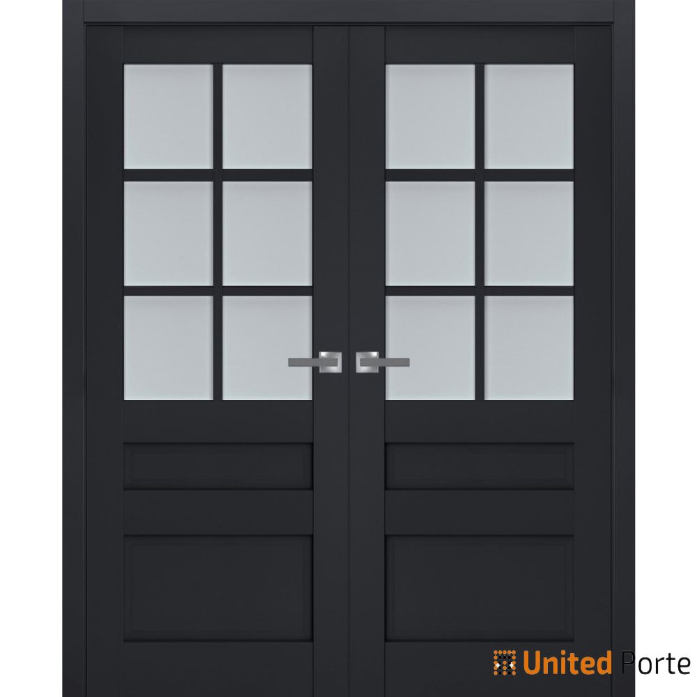 Interior Solid French Door with Frosted Glass | Bathroom Bedroom Sturdy Doors | Buy Doors Online