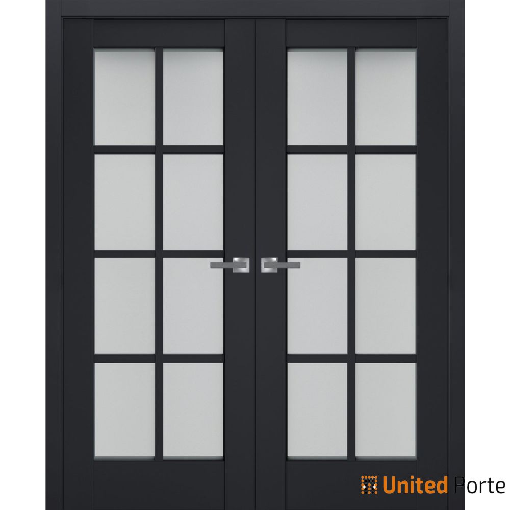 Interior Solid French Door with Frosted Glass | Bathroom Bedroom Sturdy Doors | Buy Doors Online