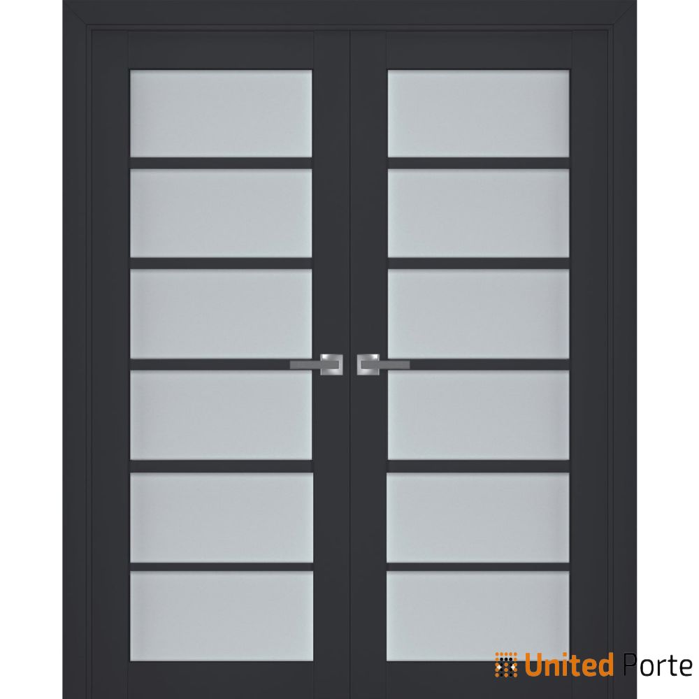 Interior Solid French Door with Frosted Glass | Bathroom Bedroom Sturdy Doors | Buy Doors Online