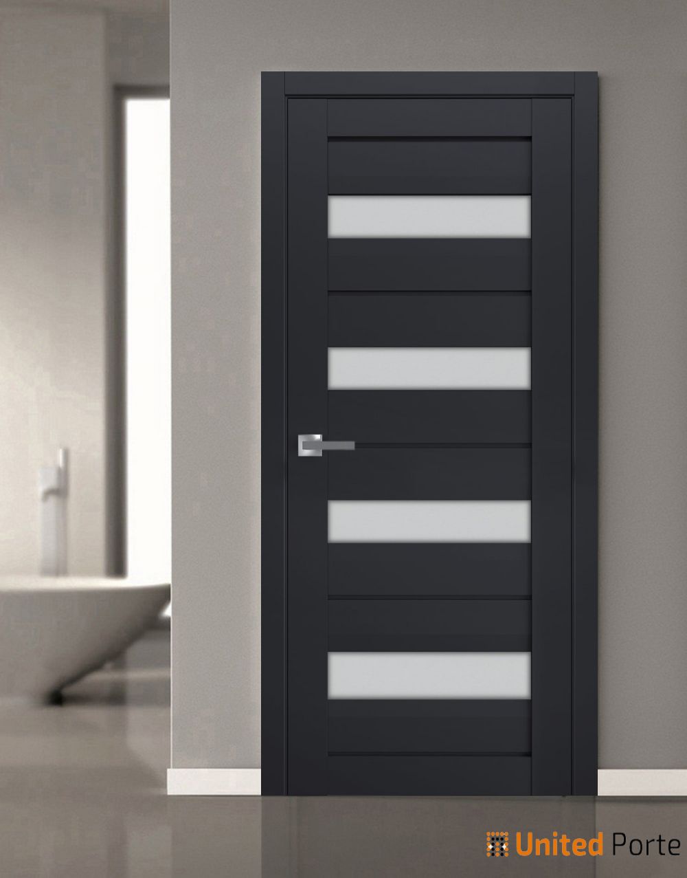 Interior Solid French Swing Door with Frosted Glass | Bathroom Bedroom Sturdy Doors | Buy Doors Online