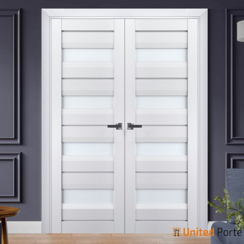 Interior Solid French Swing Door with Frosted Glass | Bathroom Bedroom Sturdy Doors | Buy Doors Online