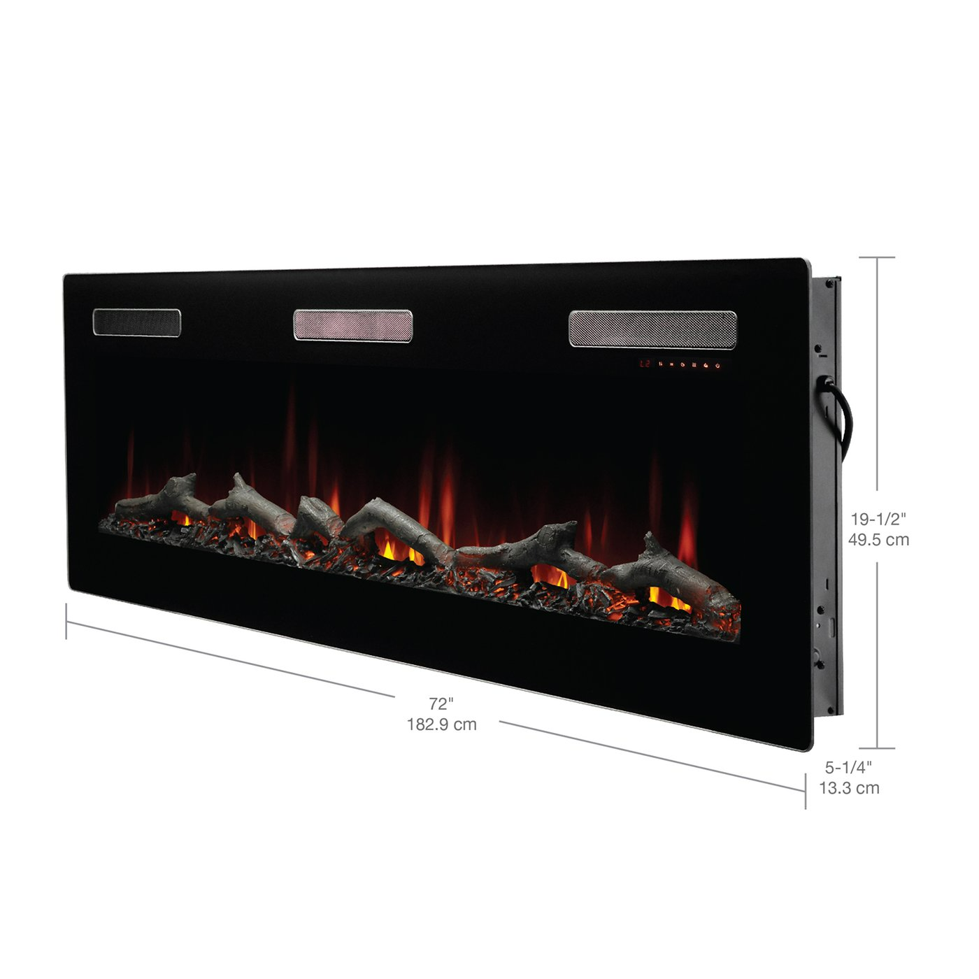 Wall/Built-In Linear Electric Fireplace | Dimplex - 72" Sierra