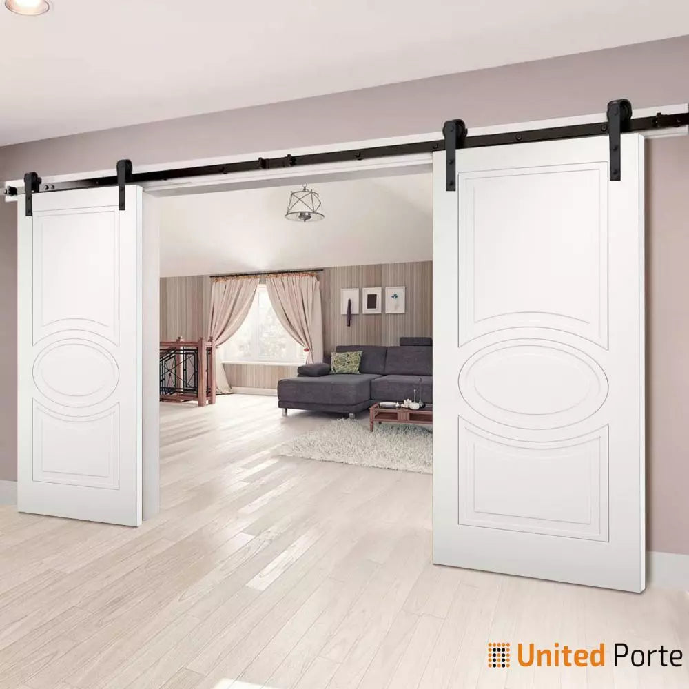 Modern Barn Door with Decorative Panels | Solid Panel Interior Doors | Buy Doors Online