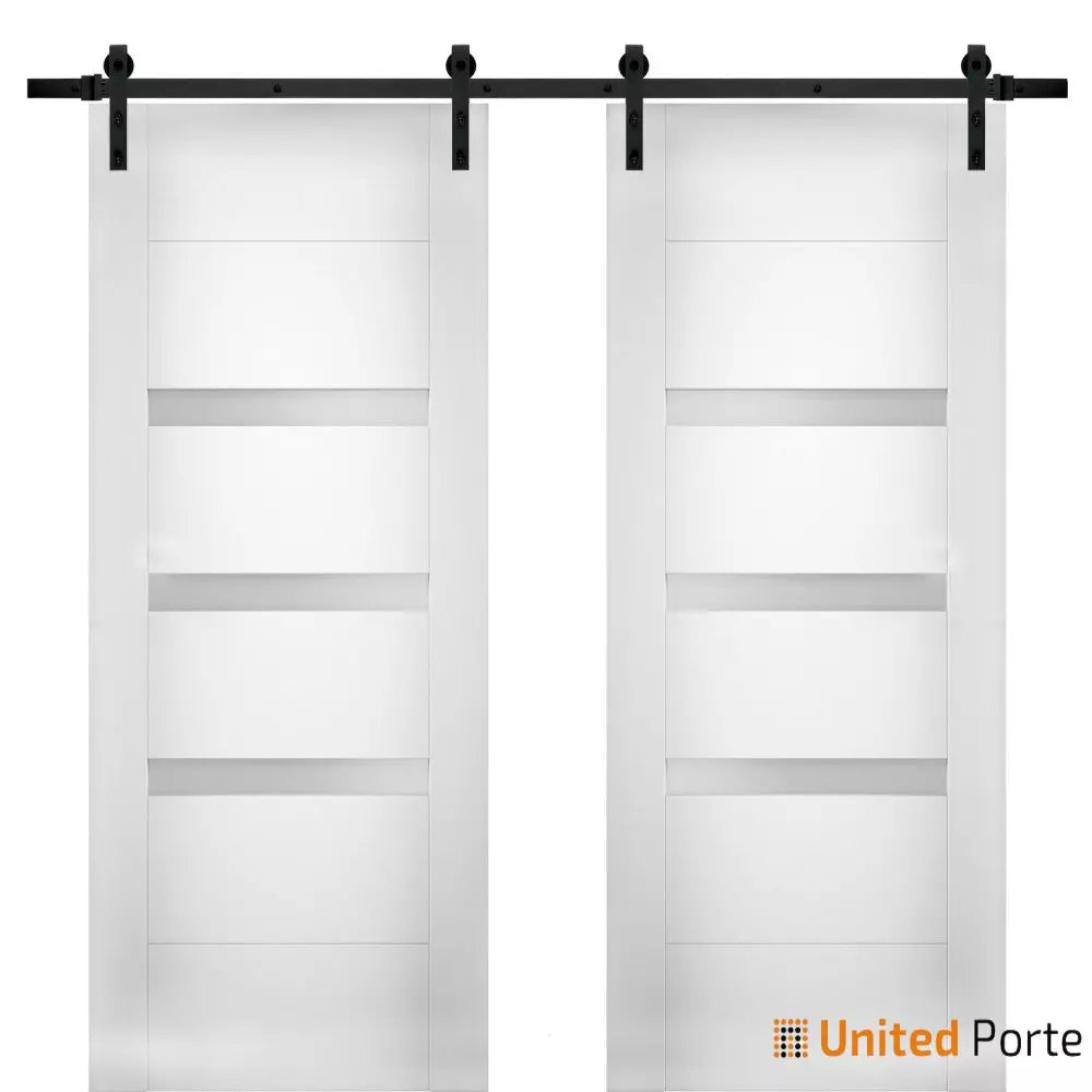 Modern Barn Door with Frosted Opaque Glass | Solid Panel Interior Doors | Buy Doors Online