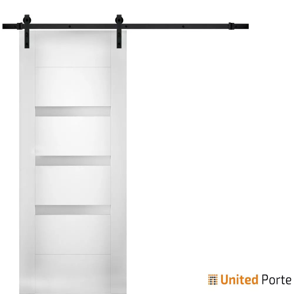 Modern Barn Door with Frosted Opaque Glass | Solid Panel Interior Doors | Buy Doors Online
