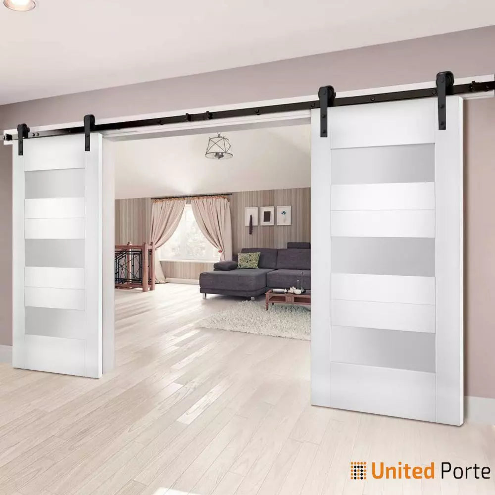 Modern Barn Door with Opaque Glass | Solid Panel Interior Doors | Buy Doors Online