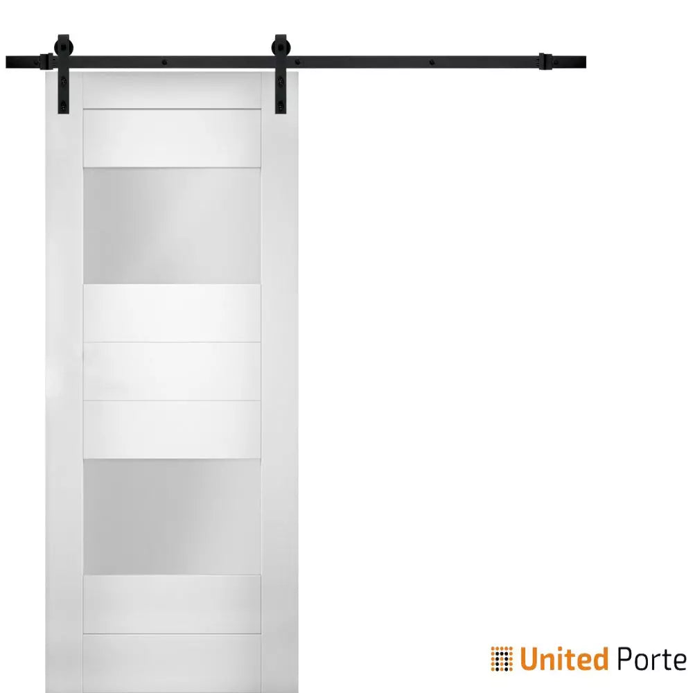 Modern Barn Door with Opaque Glass | Solid Panel Interior Doors | Buy Doors Online