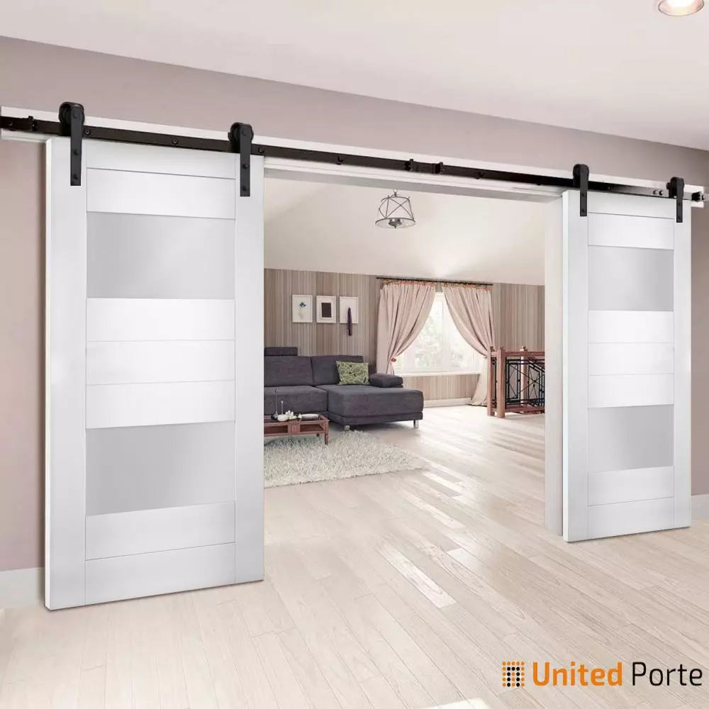 Modern Barn Door with Opaque Glass | Solid Panel Interior Doors | Buy Doors Online