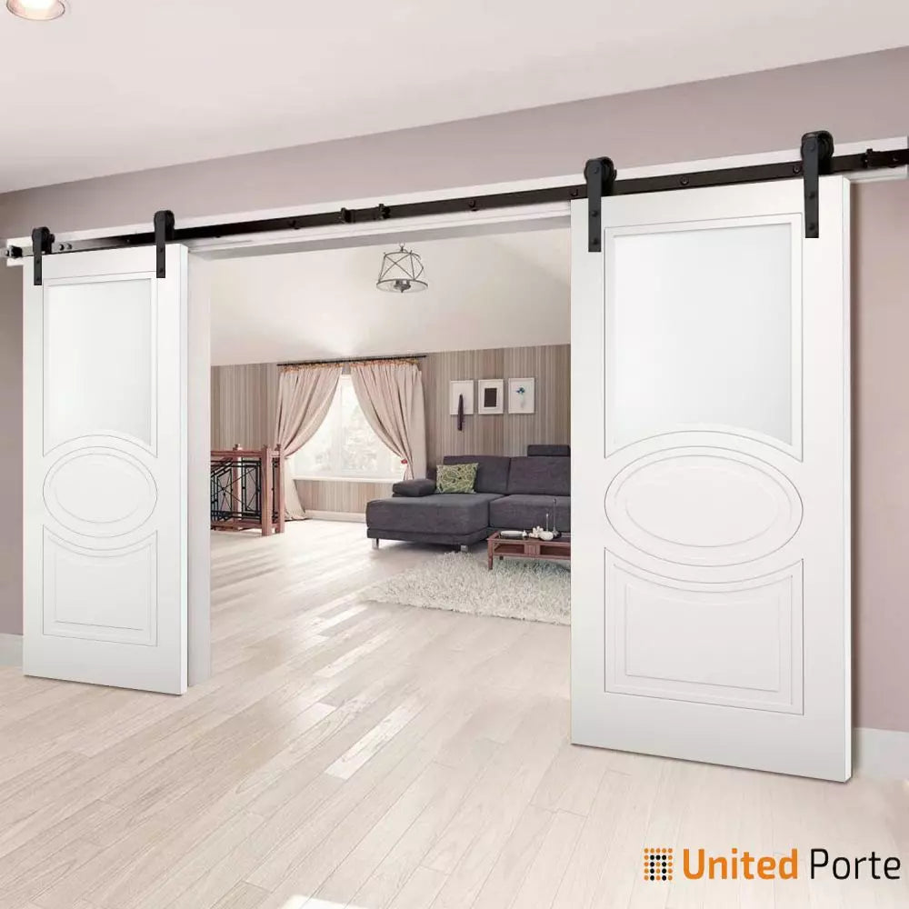 Modern Barn Door with Opaque Glass | Solid Panel Interior Doors | Buy Doors Online