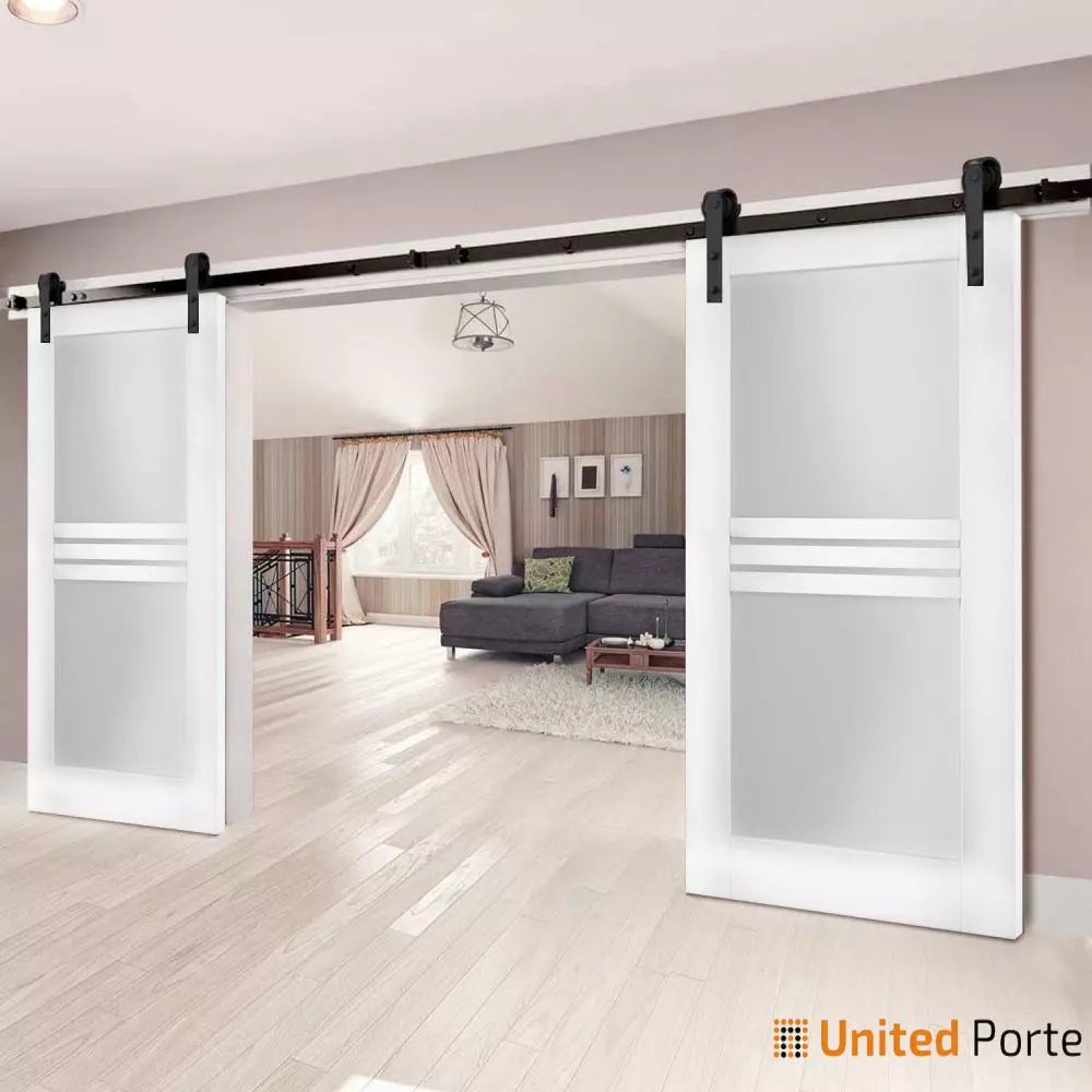 Modern Barn Door with Opaque Glass | Solid Panel Interior Doors | Buy Doors Online