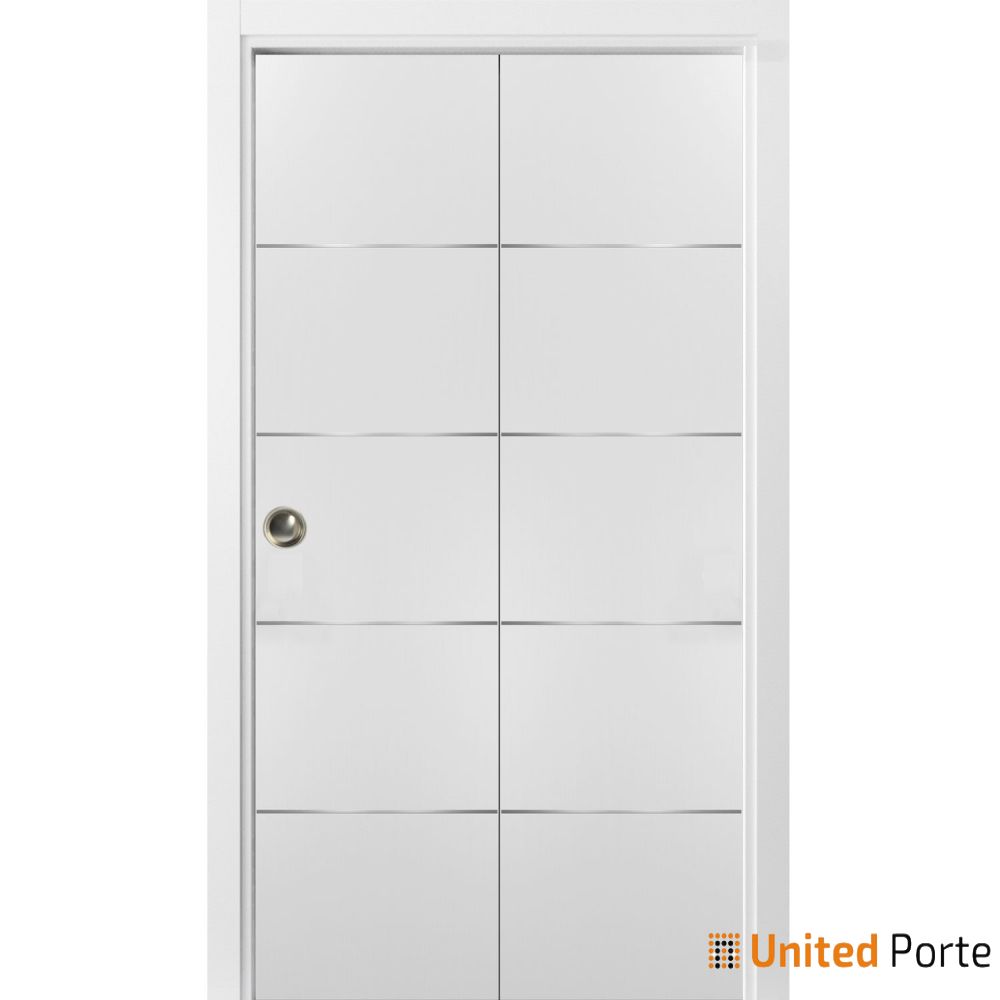 Modern Interior Sliding Closet Bi-fold Door with Hardware | Solid Panel Interior Doors | Buy Doors Online