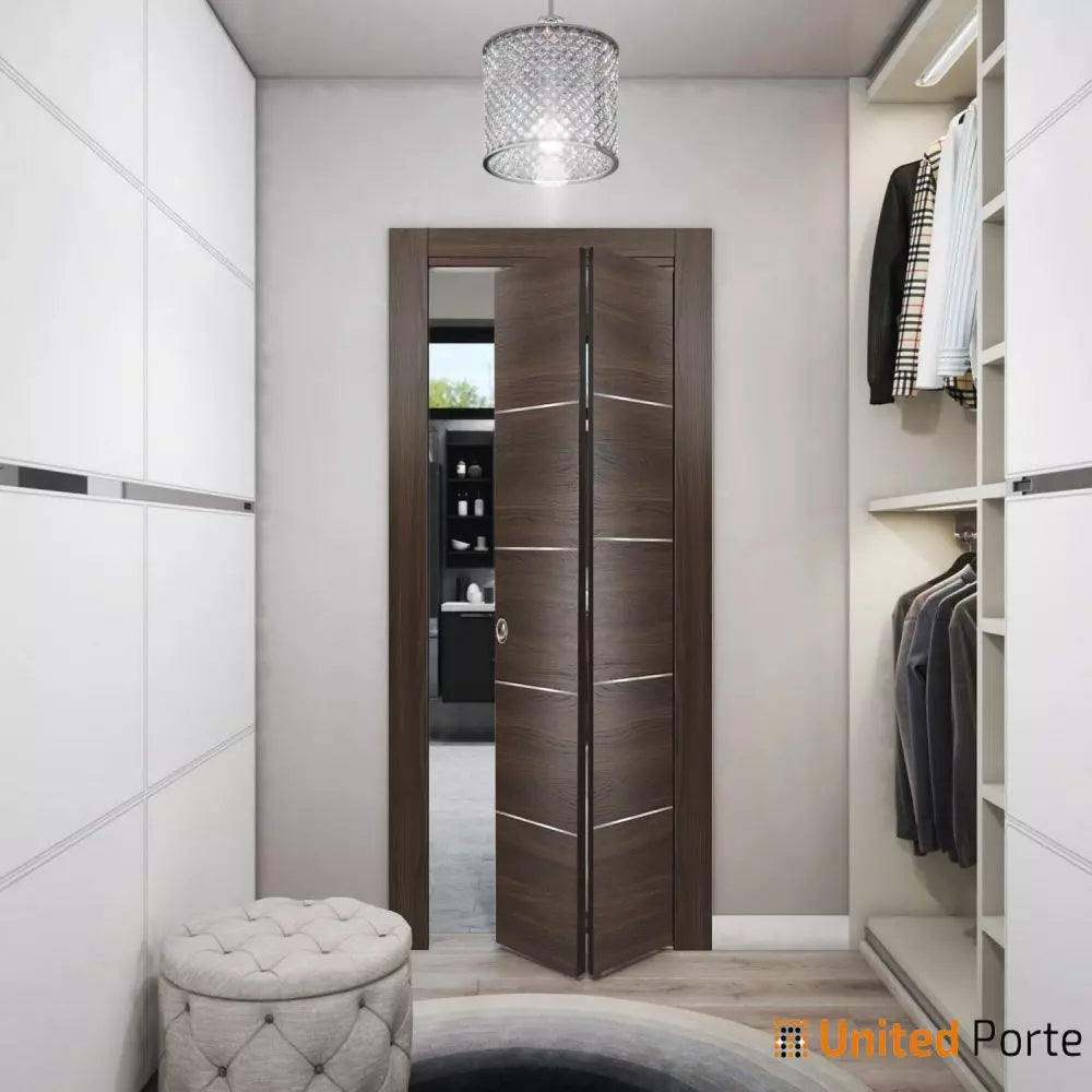 Modern Interior Sliding Closet Bi-fold Door with Hardware | Solid Panel Interior Doors | Buy Doors Online