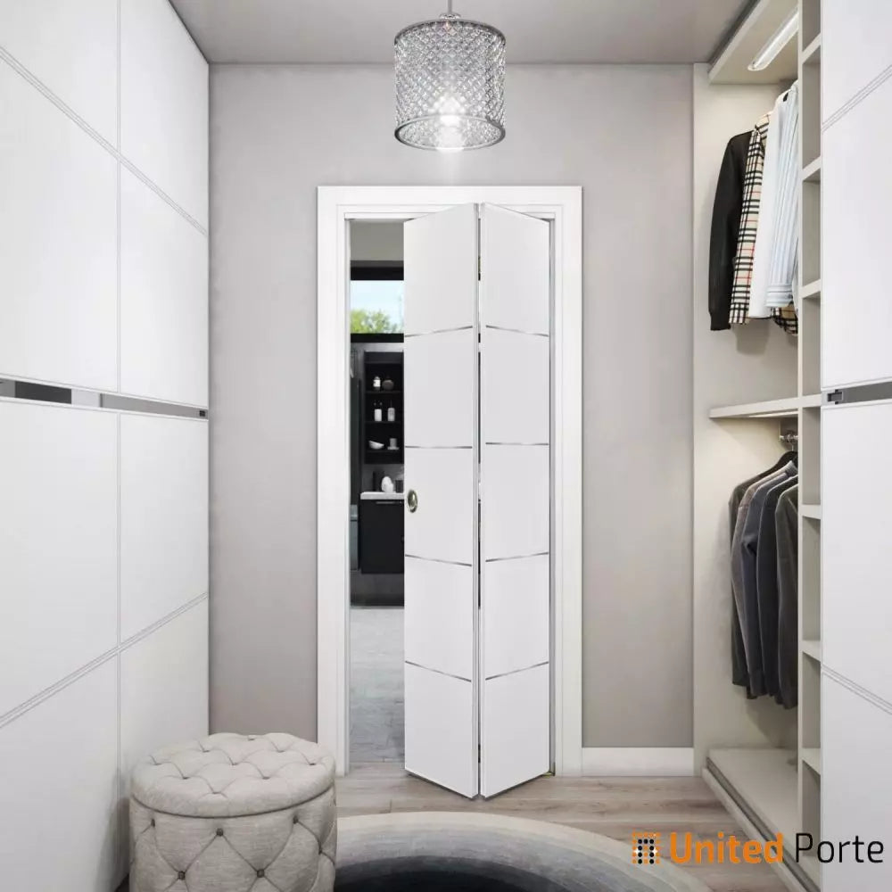 Modern Interior Sliding Closet Bi-fold Door with Hardware | Solid Panel Interior Doors | Buy Doors Online