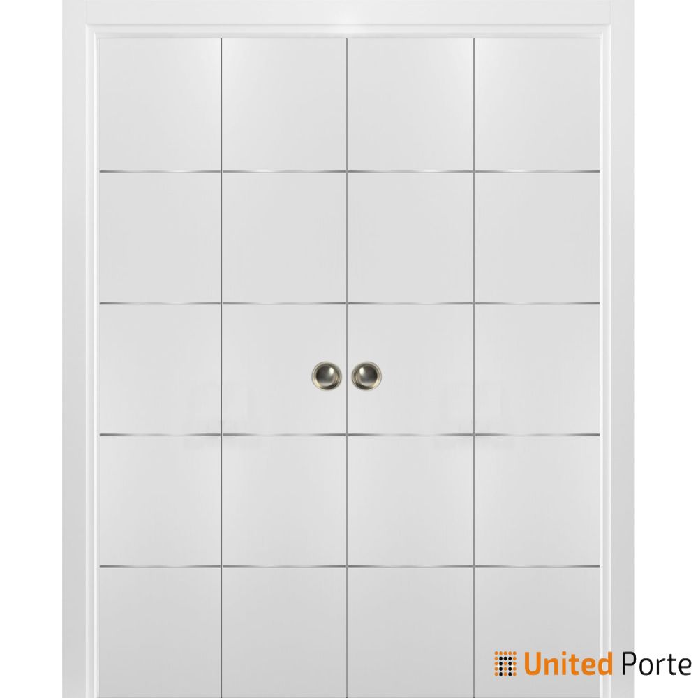 Modern Interior Sliding Closet Bi-fold Door with Hardware | Solid Panel Interior Doors | Buy Doors Online