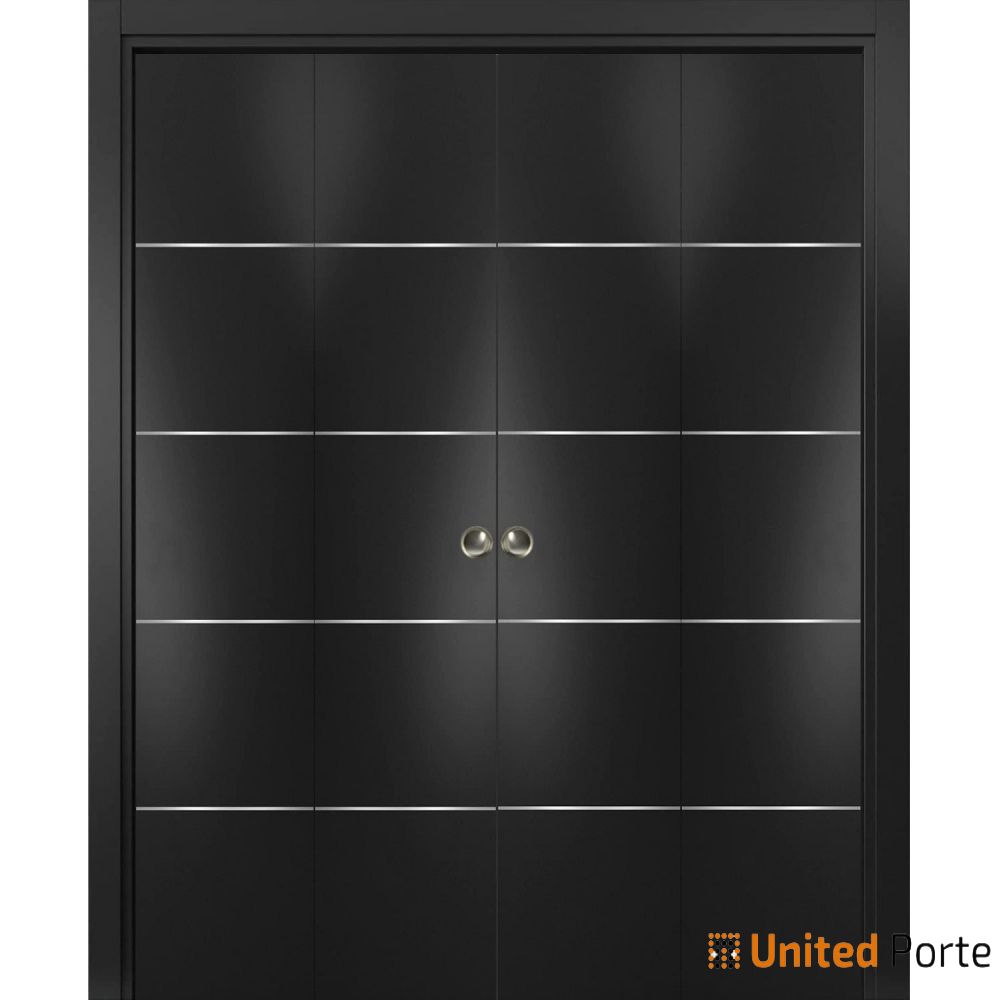 Modern Interior Sliding Closet Bi-fold Door with Hardware | Solid Panel Interior Doors | Buy Doors Online