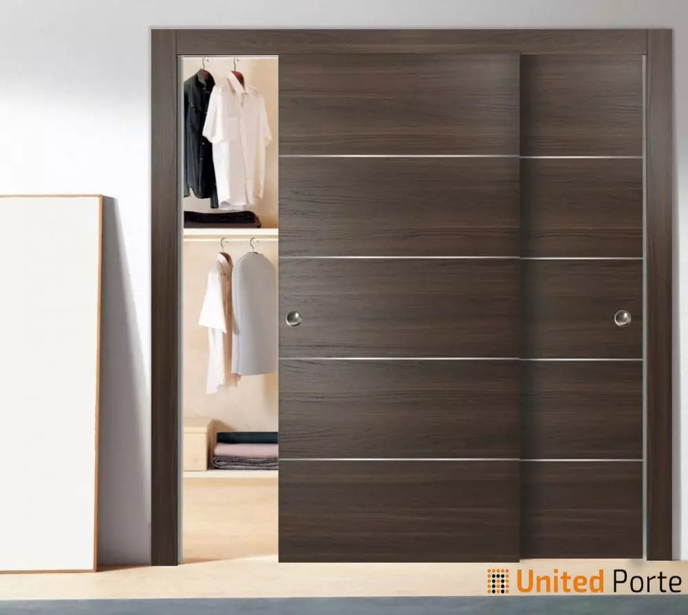 Modern Interior Sliding Closet Bypass Door with Hardware | Solid Panel Interior Doors | Buy Doors Online