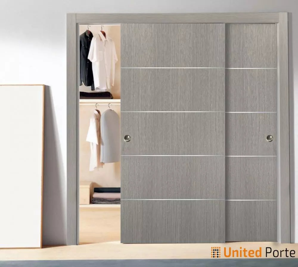Modern Interior Sliding Closet Bypass Door with Hardware | Solid Panel Interior Doors | Buy Doors Online