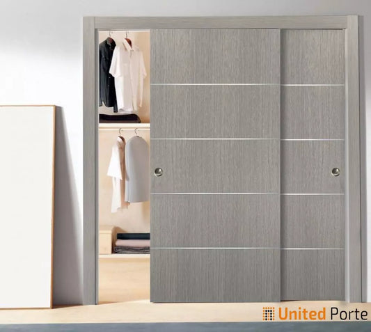 Modern Interior Sliding Closet Bypass Door with Hardware | Solid Panel Interior Doors | Buy Doors Online