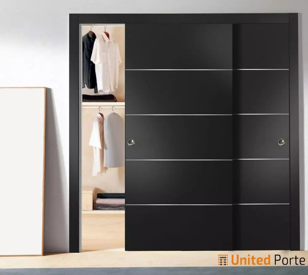 Modern Interior Sliding Closet Bypass Door with Hardware | Solid Panel Interior Doors | Buy Doors Online