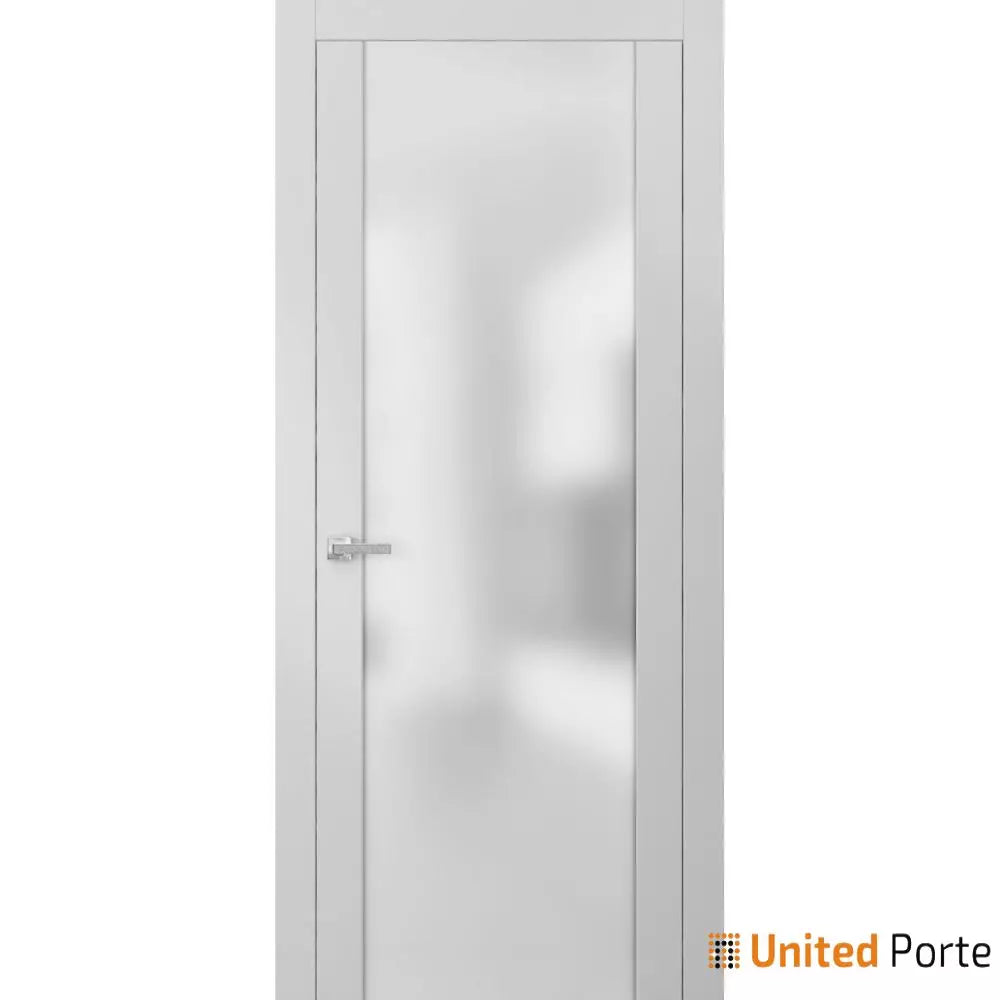 Modern Solid French Doors with Frosted Tempered Glass | Bathroom Bedroom Sturdy Doors | Buy Doors Online