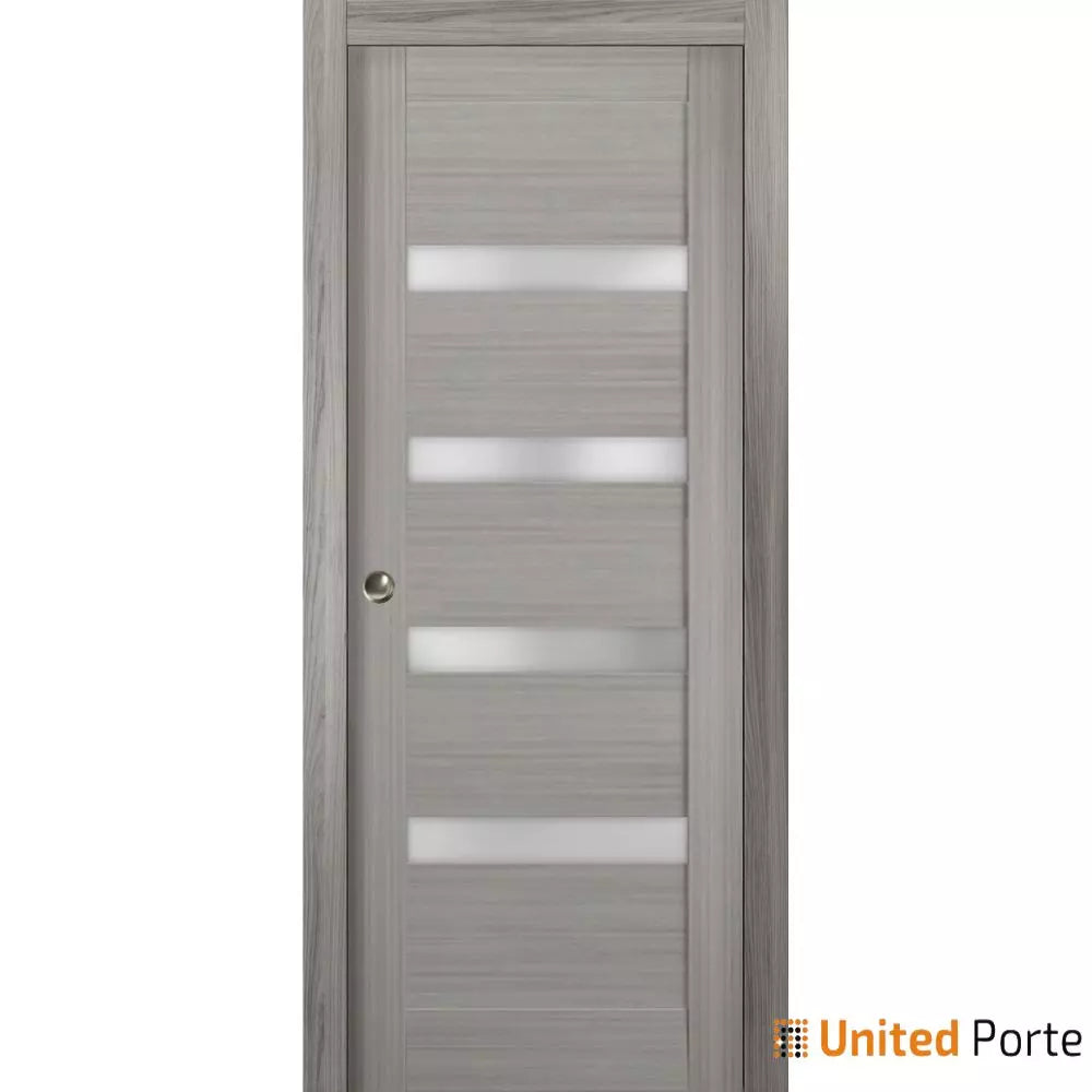 Panel Lite Pocket Door with Frosted Glass | Solid Wood Interior Pantry Kitchen Bedroom Sliding Closet Sturdy Doors | Buy Doors Online