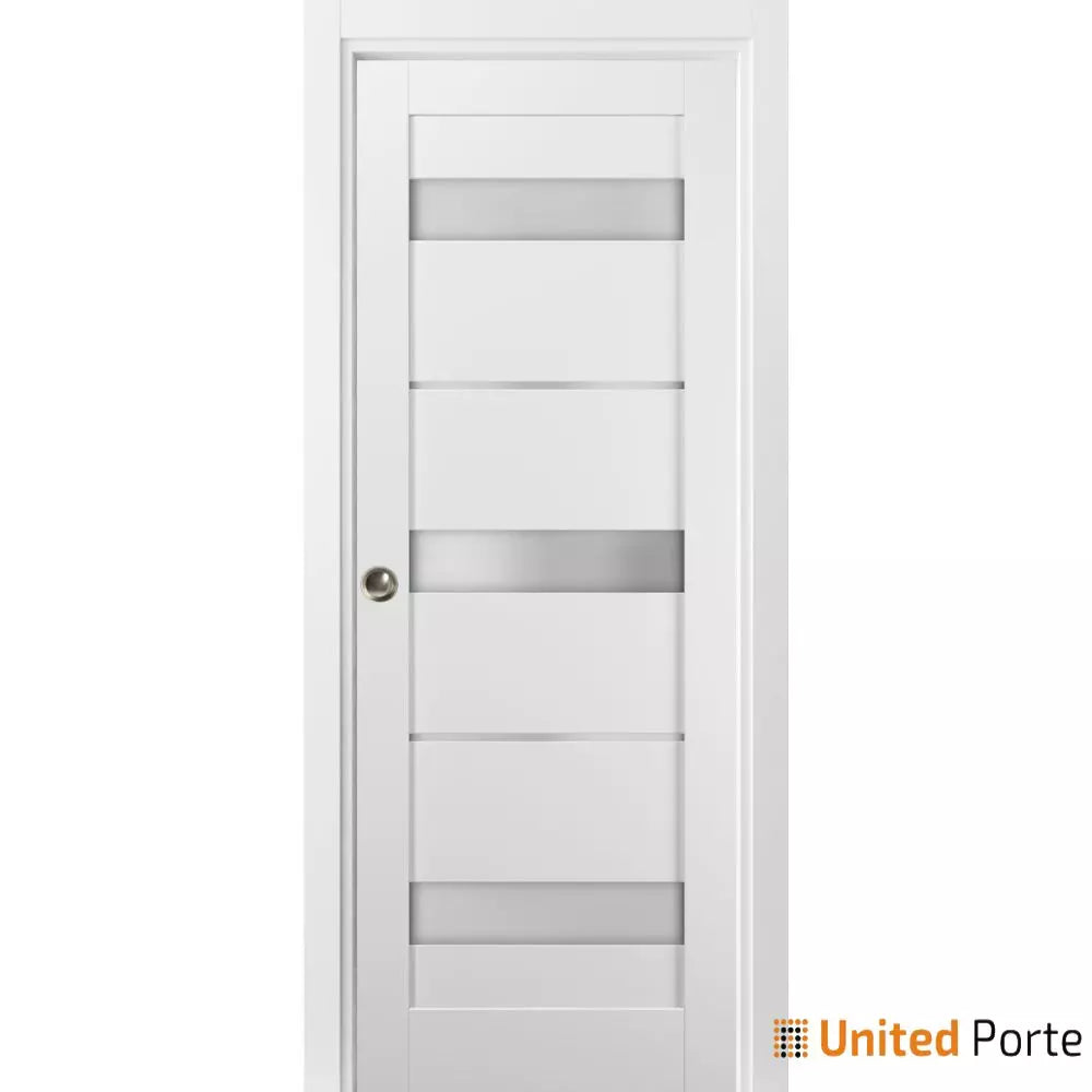 Panel Lite Pocket Door with Frosted Opaque Glass | Solid Wood Interior Sturdy Door | Buy Doors Online